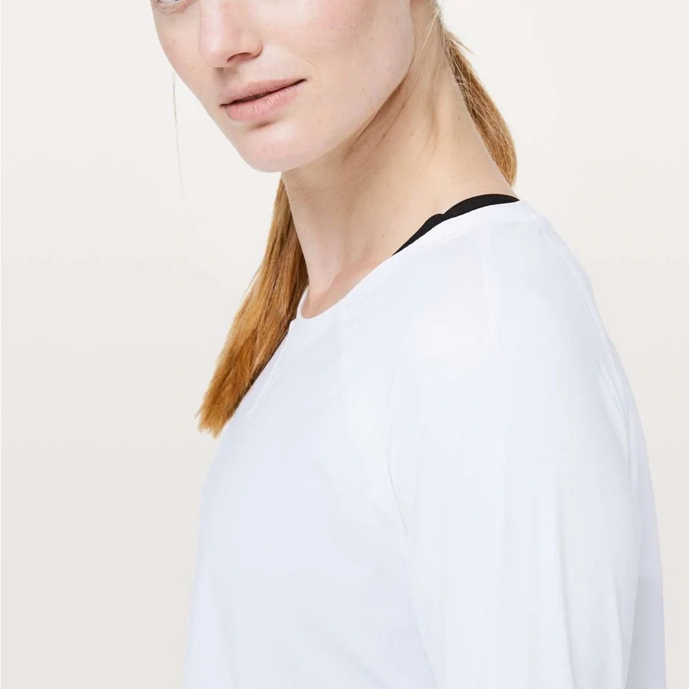 Lululemon Another Lap Strong Long Sleeve, White, 4 - Picture 5 of 11